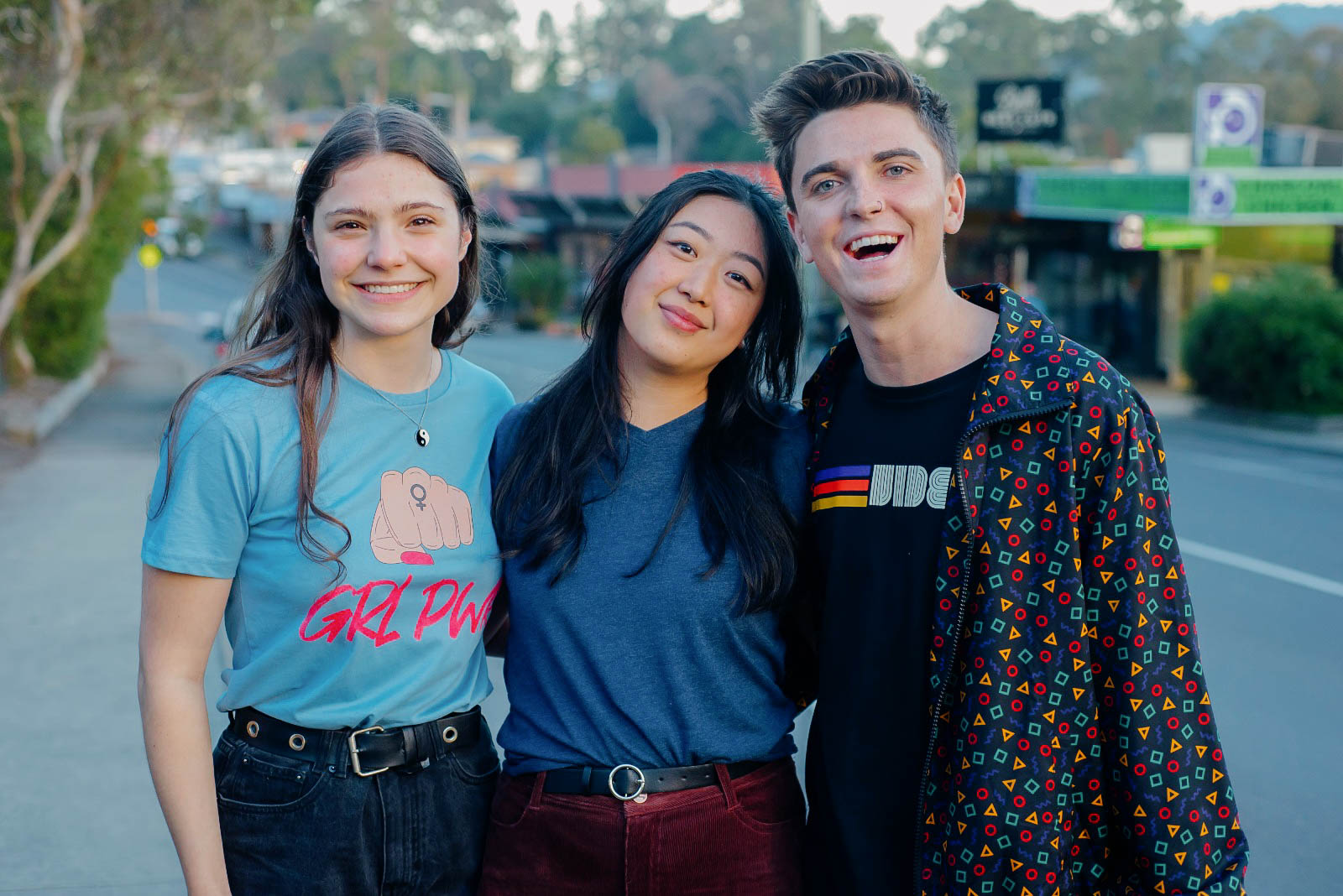 Flunk BTS - Madison Dell'aquila, Jessica Li and Caylen Forbes filming on location in Mt Evelyn